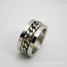 Guangdong personalizado cadena de acero inoxidable anillo para hombres